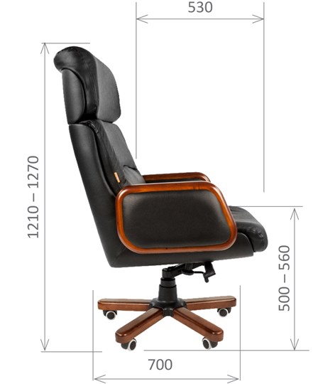 Компьютерное кресло CHAIRMAN 417 кожа черная в Иваново - изображение 2