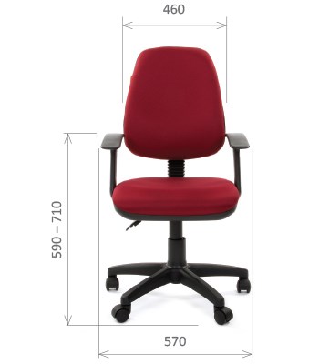 Кресло офисное CHAIRMAN 661 Ткань стандарт 15-11 красная в Иваново - изображение 1