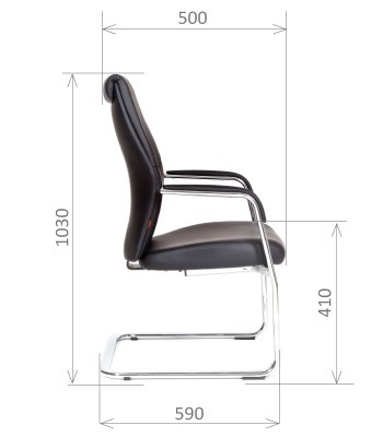 Офисное кресло CHAIRMAN Vista V Экокожа премиум черная в Иваново - изображение 2