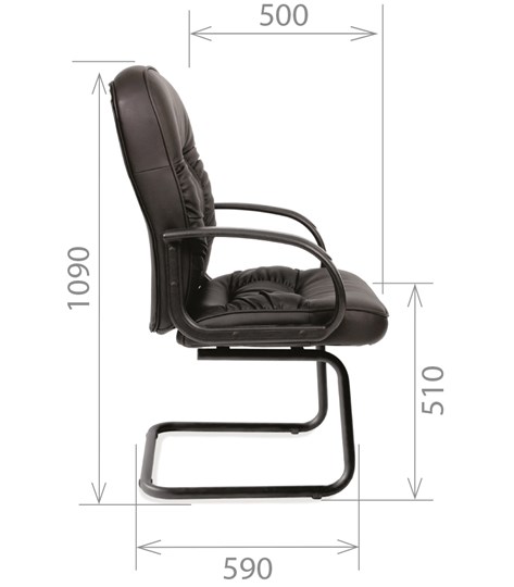 Офисное кресло CHAIRMAN 416V экокожа черная в Иваново - изображение 2