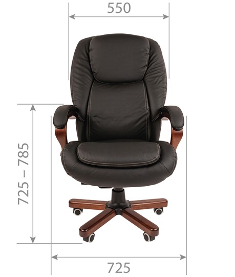 Офисное кресло CHAIRMAN 408 кожа черная в Иваново - изображение 1