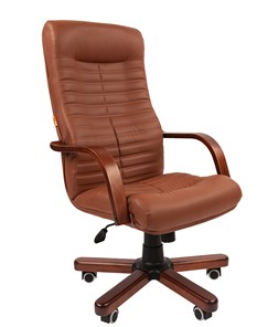 Компьютерное кресло CHAIRMAN 480 WD, экокожа, цвет коричневый в Иваново