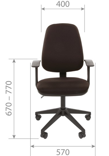 Кресло офисное CHAIRMAN 661 Ткань стандарт 15-21 черная в Иваново - изображение 3