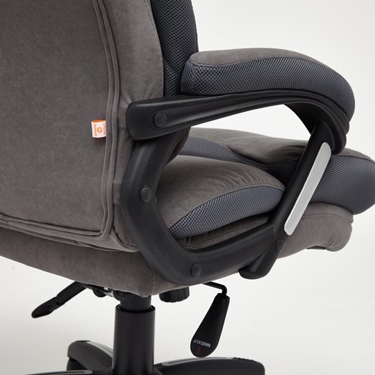 Кресло компьютерное DUKE флок/ткань, серый/серый, 29/TW-12 арт.14039 в Иваново - изображение 19