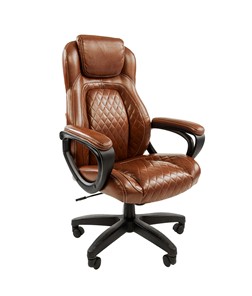 Офисное кресло CHAIRMAN 432, экокожа, цвет коричневый в Иваново