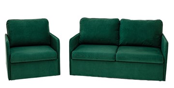 Комплект мебели Амира зеленый диван + кресло в Иваново