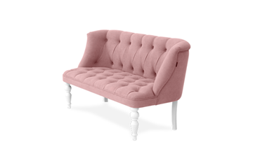 Прямой диван Бриджит розовый ножки белые в Иваново