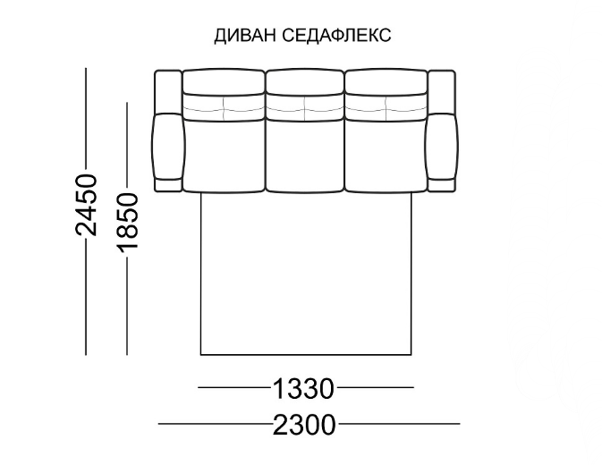 Прямой диван Рокфорд БД, седафлекс в Иваново - изображение 7