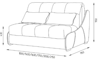 Прямой диван Токио 205 (ППУ) в Иваново - предосмотр 3