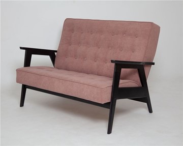 Прямой диван Ретро, двухместный (венге / RS 12 - розовый) в Иваново