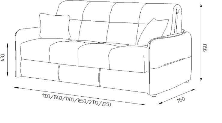 Прямой диван Токио 2 150 (НПБ) в Иваново - изображение 6