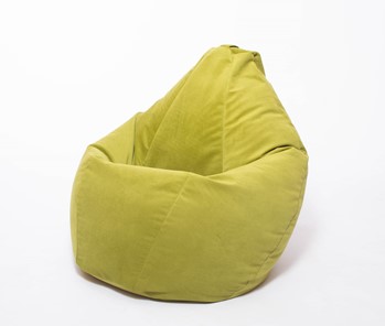 Кресло-мешок Груша малое, велюр однотон, травянное в Иваново - предосмотр