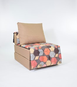 Бескаркасное кресло-кровать Харви, песочный-геометрия браун в Иваново