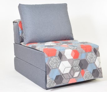 Бескаркасное кресло-кровать Харви, серый - геометрия в Иваново