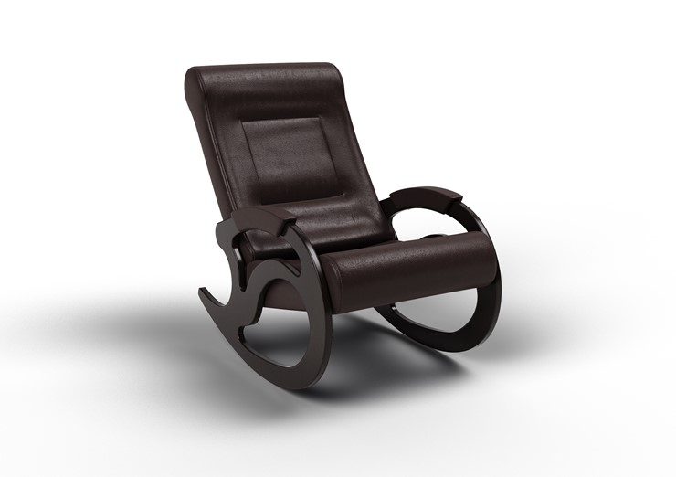 Кресло-качалка Вилла, экокожа крем 11-К-КР в Иваново - изображение 1
