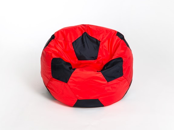 Кресло-мешок Мяч большой, красно-черный в Иваново - изображение