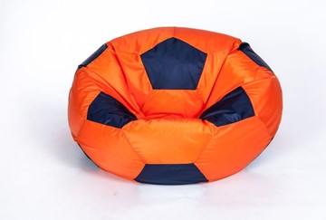 Кресло-мешок Мяч большой, оранжево-черный в Иваново