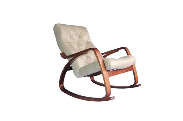 Кресло-качалка Гранд, замша крем в Иваново - изображение