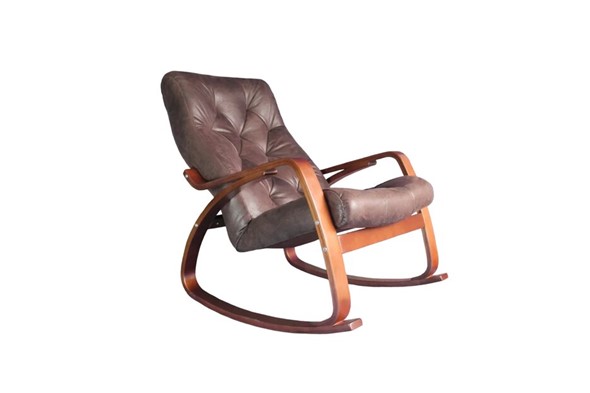 Кресло-качалка Гранд, замша шоколад в Иваново - изображение