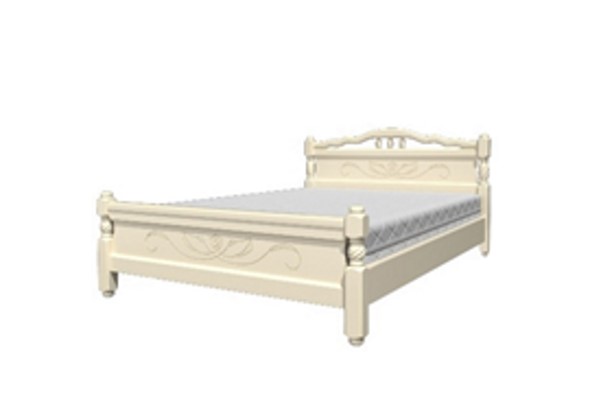 Спальная кровать Карина-5 (Слоновая кость) 140х200 в Иваново - изображение
