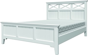 Кровать 2-спальная Грация-5 с белым карнизом (Белый Античный) 160х200 в Иваново