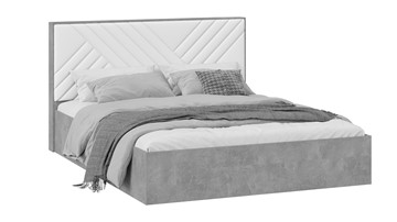 Кровать 2-спальная Хилтон Тип 1 (Ателье светлый/Белый) в Иваново