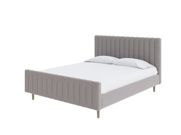 Двуспальная кровать Madison 160x200, Искусственная шерсть (Лама Светло-серый) в Иваново