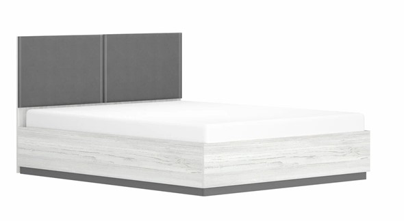 Двуспальная кровать с подъемным механизмом Винтер-16, винтерберг/темно-серый/спейс графит в Иваново - изображение