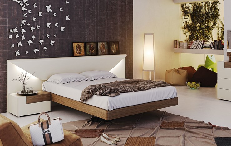 Кровать 1.5-спальная Elena с подсветкой (160x200) в Иваново - изображение 1