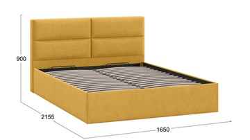 Кровать с механизмом Глосс Тип 1 (Микровелюр Wellmart Yellow) в Иваново - предосмотр 1