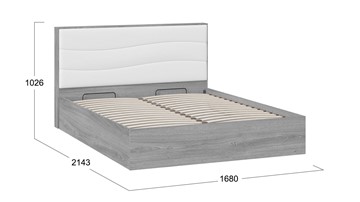 Кровать с механизмом Миранда тип 1 (Дуб Гамильтон/Белый глянец) в Иваново - предосмотр 1