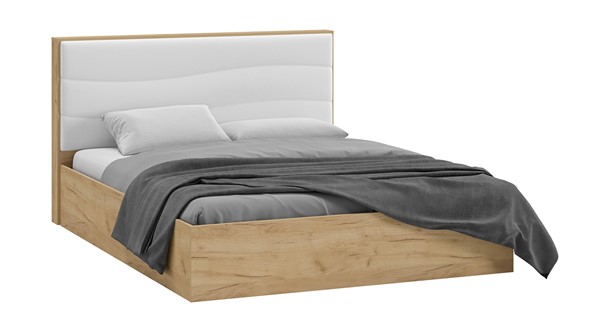 Кровать с механизмом 2-спальная Миранда тип 1 (Дуб крафт золотой/Белый глянец) в Иваново - изображение