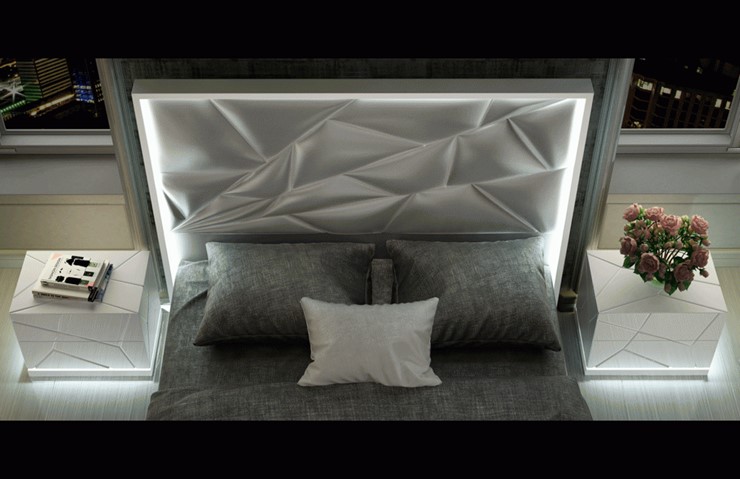 Кровать полуторная FRANCO KIU 1242 с LED подсветкой изголовья (160х200) в Иваново - изображение 8