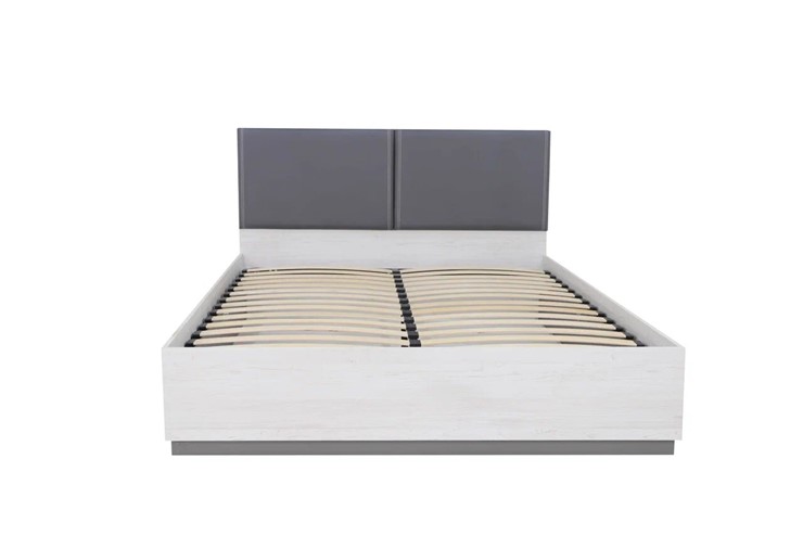 Двуспальная кровать с подъемным механизмом Винтер-16, винтерберг/темно-серый/спейс графит в Иваново - изображение 2