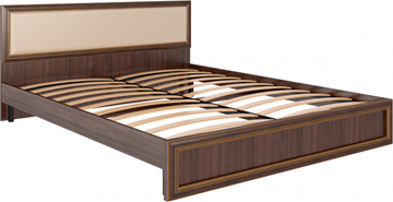 Кровать 2-спальная Беатрис М10 с мягким изголовьем (Орех Гепланкт) в Иваново