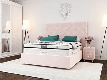 Кровать в спальню Style Compact/Island M 180х200, Флок (Велсофт Винтажный розовый) в Иваново