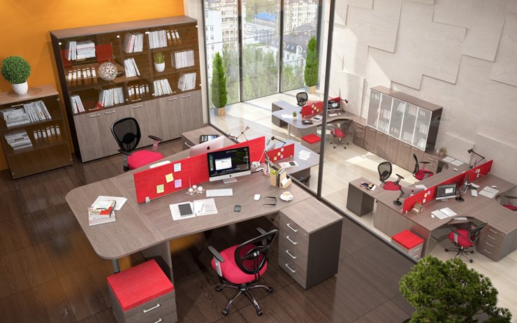 Офисный набор мебели Xten для двух сотрудников с тумбочками в Иваново - изображение 3