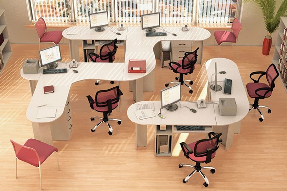 Набор мебели в офис Классик для 5 сотрудников в Иваново - изображение
