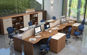 Набор мебели в офис IMAGO - рабочее место, шкафы для документов в Иваново - предосмотр