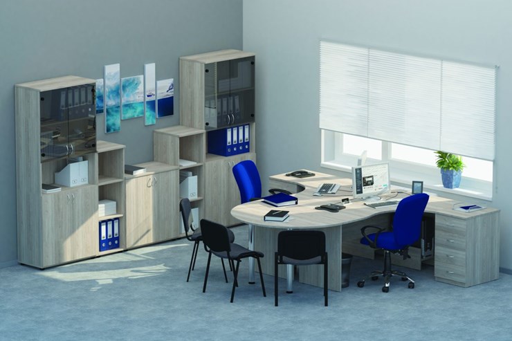 Мебель для персонала Twin для 2 сотрудников с совмещенными столами в Иваново - изображение
