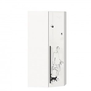 Угловой распашной шкаф Джоли 45 ЛД 535.030, Серый шелк в Иваново - предосмотр