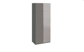 Распашной шкаф Наоми с 1 зеркальной правой дверью, цвет Фон серый, Джут СМ-208.07.04 R в Иваново