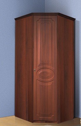 Распашной угловой шкаф Ивушка-5, цвет Итальянский орех в Иваново - изображение