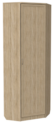 Шкаф 402 угловой со штангой, цвет Дуб Сонома в Иваново - изображение
