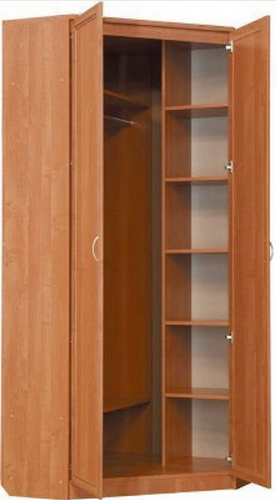 Шкаф распашной 401 угловой со штангой, цвет Венге в Иваново - изображение 1