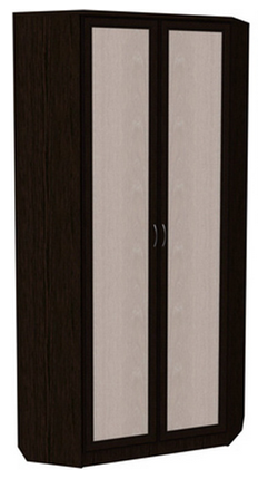 Шкаф распашной 401 угловой со штангой, цвет Венге в Иваново - изображение