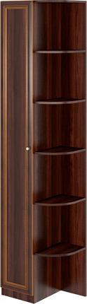Угловой шкаф-стеллаж Беатрис М13 левый (Орех Гепланкт) в Иваново - изображение