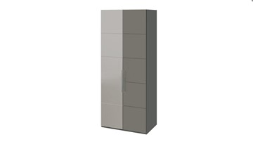 Шкаф Наоми с 1 зеркальной левой дверью, цвет Фон серый, Джут СМ-208.07.04 L в Иваново