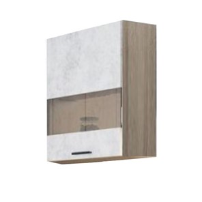 Кухонный шкаф со стеклом Модус, Ш500с/720, цемент светлый в Иваново