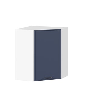 Угловой настенный шкаф Индиго ЛД 298.610.000.116, Белый/Тёмно-синий в Иваново